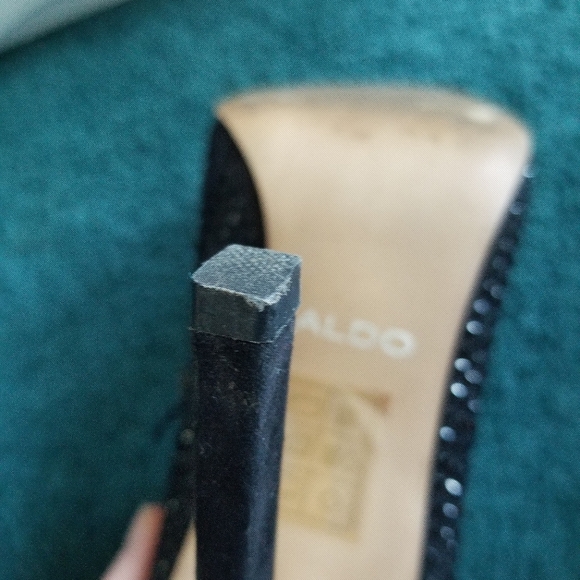 Aldo Nyderrarien Black Sparkle Crystal Boots - Picture 8 of 10